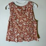 Soft Joie Quinn Ruched Floral Sleeveless Top in Canyon Rose Multi Size 1X Brown Photo 7