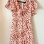 Princess Polly  Kalina Ruffle Neckline Flutter Sleeve Mini Dress Size 2 Photo 3