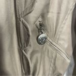 Betsey Johnson  Khaki Tan Scalloped Tie Back Zip Up Jacket- size S Photo 2