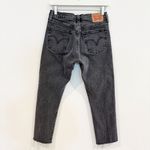 Levi's Levi’s Denim 501 High Rise Button Fly Raw Hem Cropped Jeans Faded Black Gray 26 Photo 6