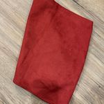 Francesca's  Burgundy Suede Floral Mini Skirt Photo 2