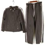 Everlast | Y2K Brown Pink Poly-Cotton Tracksuit Jacket & Pants M/L Photo 0