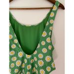 Aerie NWT  Smiley Birthday Scoop Cheekiest One Piece Swimsuit Green Yellow L Swim Photo 9