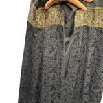 Vintage CDC Women's Black Maxi Dress Floral Satin Sleeveless Evening Elegant 14 Photo 6