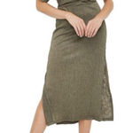 All in Favor  NWT OLIVE PLISSE‎ TEXTURED DRESS SIZE S Photo 0