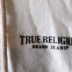 True Religion Brand Jeans cropped hoodie sweatshirt in beige/khaki size medium. Photo 4