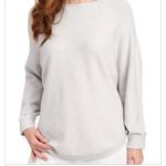 Joan Vass  Soft Gray Crew Neck Sweater Photo 0