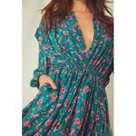 Free People  Flower Fields Emerald Combo Dress Photo 2