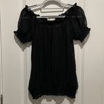 Xxi Off Shoulder Puff Sleeve Mesh Sheer Top Photo 0