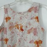 Faded Glory Vintage Y2K  Floral Tank Top White Orange Built In Bra Stretch Size M Photo 5