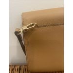 Vince Camuto Clutch Purse Crossbody Leather Tan detachable shoulder strap Photo 13