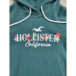 Hollister Womens Sweatshirt Size M Forest Green Hoodie Pullover Kangaroo Pocket Photo 1