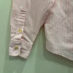 VTG 70s L.L. Bean Pink White Striped Button Down Shirt Utility Heritage Small Photo 6