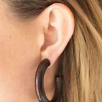 Paparazzi Woodsy Wonder Brown Earring (205) Photo 0