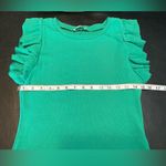 ZARA  Vibrant Green Mini Dress with Ruffle Sleeves size L. Photo 7