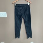 frame denim Frame Le Skinny De Jeanne Triangle Hem Crop Skinny Jeans In Black Tull Size 28 Photo 4