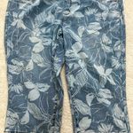Tribal Blue Floral Women's Cropped Jeans size 22W Photo 0