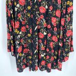 Umgee  Babydoll Mini Dress Floral Flared Bell Sleeve Pullover Boho Tunic Top Photo 3