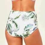 Jantzen White Jungle High Waisted Bikini Bottom, Size 16 Photo 4