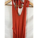 Leith orange halter tie neck maxi dress size small Photo 1