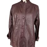 Peruzzi Burgundy Jacket Italian Leather Jacket No Belt . Sz L Purple Size L Photo 10