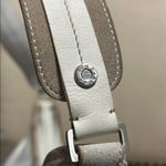 Ecco White and Grey Leather and Suede Shoulder Bag Photo 6