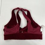 Fabletics  Size S Oasis Twist Velour Sports Bra Cherry Burst Plush Pullover Red Photo 8