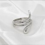Wrap Around Snake Ring Silver Photo 2