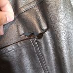 Spanx Black Faux Leather Leggings Tummy Control Womens 1X Tear Photo 3