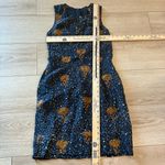 Balenciaga  Paris Women’s Navy Embroidered Silk Sleeveless Pencil Dress Size 36/4 Photo 1