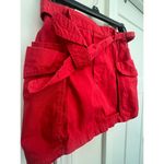 ZARA  RED CARGO SKIRT WITH TIE BELT POCKETS WOMENS SIZE 10 Photo 2