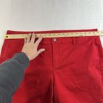 Talbots  Plus 20W Jeans Flawless Scallop Hem Denim Slim Ankle Red Curvy Fit Photo 12