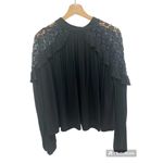 Free People Little Bit of Love Crochet Sleeve Top Photo 4