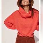 Pilcro and the Letterpress Pilcro Anthropolgie chunky knit alpaca & angora coral sweater Xs 198$ fall knit Photo 0