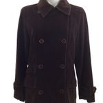 J.Crew Vintage Womens Chocolate Corduroy Trench Coat Photo 2