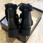 Nanette Lepore 🆕  Imane faux fur leather lace up ankle boots rhinestone b… Photo 5