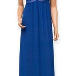 Tommy Bahama | NWT | M | Surf Blue Elastic Empire Waist Foam Cup Long Maxi Dress Photo 0