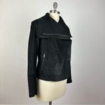 Lucky Brand  Black Leather Caviar Jacket Photo 6