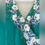 Lands' End Land’s End Women's Petite Side Tie Mini Green/Floral Swim Dress Swimsuit; 12P Photo 3