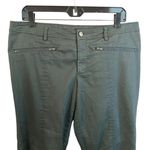 Eileen Fisher The Fisher Project Womens 10 Dark Green Coated Moto Skinny jeans Photo 3