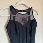 Jantzen Vintage  Mesh High Neck Swimsuit Onesie Sz 10 Black Full Coverage Amulet‎ Photo 1