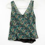 Loft Ann Taylor Womens Y2K Artsy Tropical Layered Peplum Floral Tank Top 10P Photo 5