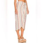 Free People  Aubrey Sarong Skirt Striped‎ Printed Wrap Tie Cotton Midi size 10 Photo 2