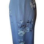 Petite Sophisticate  Floral Maxi Skirt Women’s Blue Long Boho Casual Dressy Photo 0
