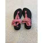 Sanuk  Yoga Sling Sandals Womens 7 Stretch Knit Straps Soft Footbed Packable pink Photo 2