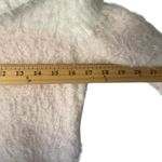 Calvin Klein Size Medium White Pink Feminine Fuzzy Mock Neck Cozy Sweater Photo 6