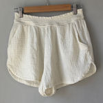 Marine layer  Corinne High Waist Cream Gauzy Shorts Photo 0