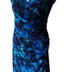 CHAPS NWT, V-Neck Sleeveless Faux Wrap Side Ruched Fitted Dress, Petite S Photo 5