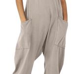 NEW! Women's Light Medium Gray Hot Shot Onesie Jumpsuit Romper Size SMALL Photo 1