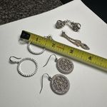 Rhinestone Mix Dangle Drop Pierced Earrings Lot Of 4 Photo 4